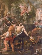 Brun, Charles Le The Martyrdom of st john the evangelist at the porta Latina oil